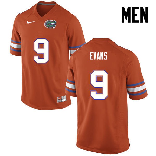 Florida Gators Men #9 Josh Evans College Football Orange